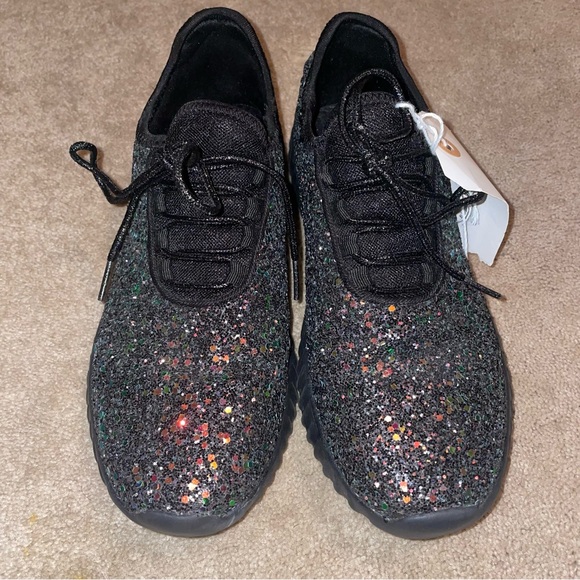 Forever 21 Black Glitter Sneakers - Picture 8 of 10